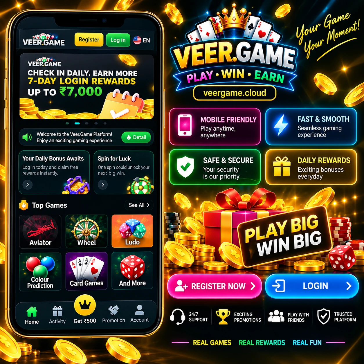 Veer Game Mobile Login Register